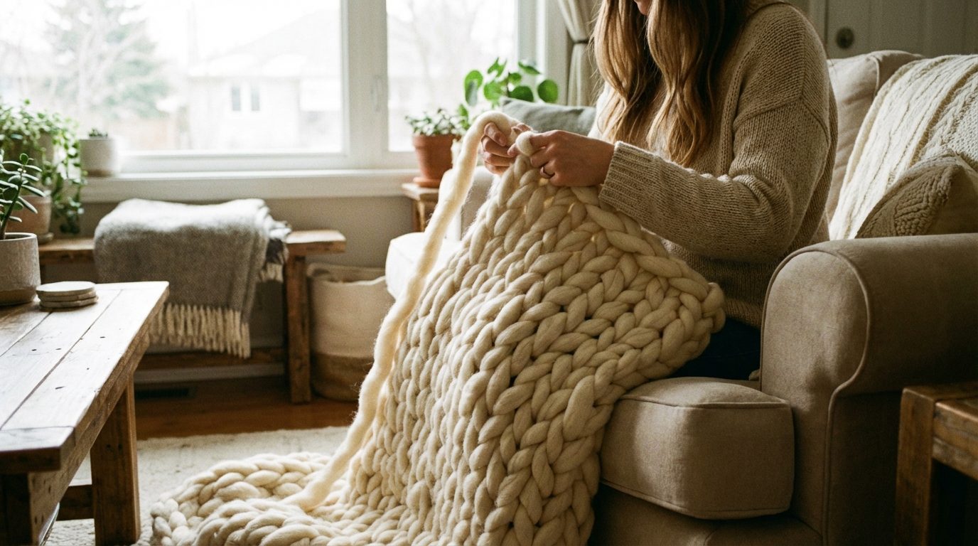 Vergleich verschiedener Armstrickwollen — Chunky XXL Garn Qualitäten nebeneinander