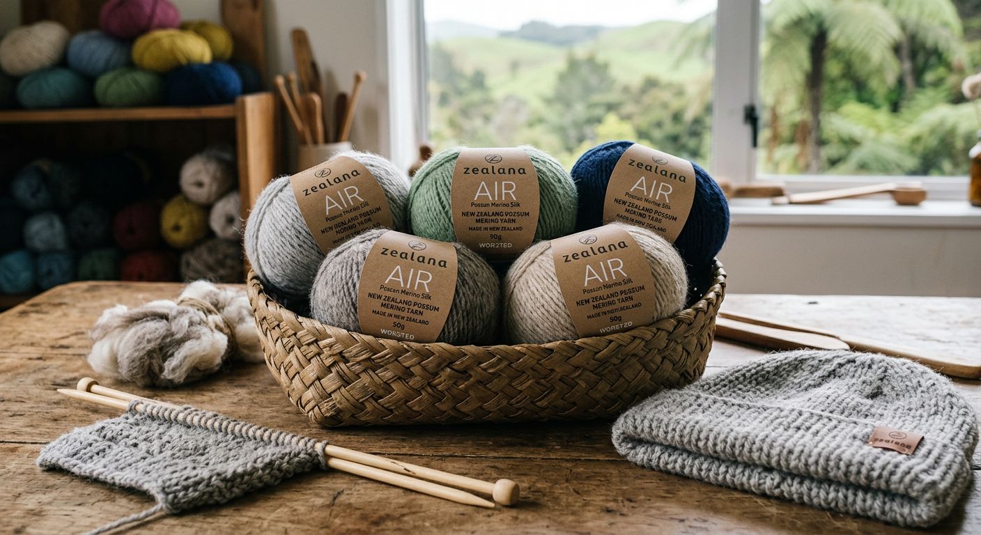 Possum-Merino Wolle aus Neuseeland — Marken Zealana und Naturally NZ Strickgarne