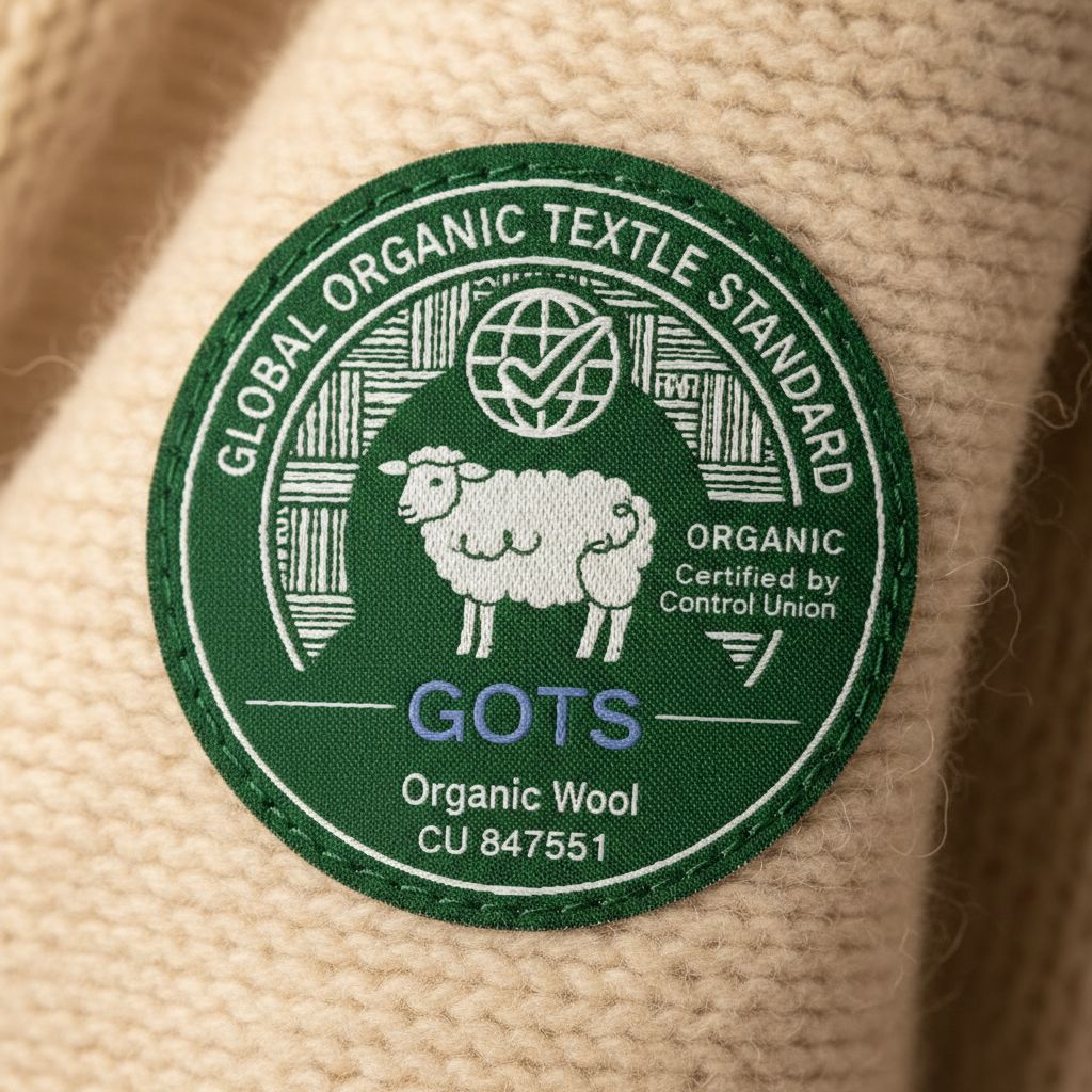 GOTS Zertifikat und nachhaltige Wolle Qualitätssiegel